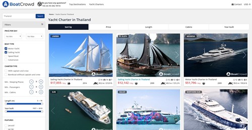 BoatCrowd Search Page