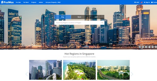 FazWaz Singapore Homepage
