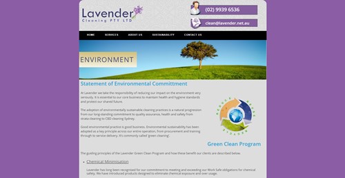 Lavender Cleaning Environment