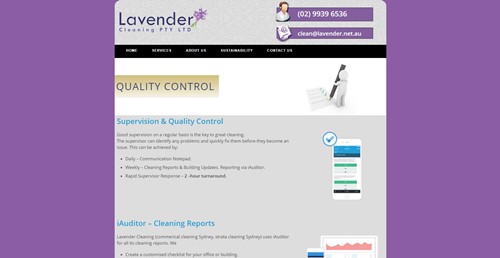 Lavender Cleaning Quality Control