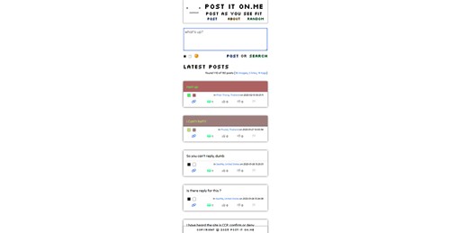 Post it on Me Homepage